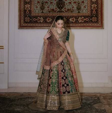 Sabyasachi Maroon Multi-Panel 18 Panelled Wedding Lehenga
