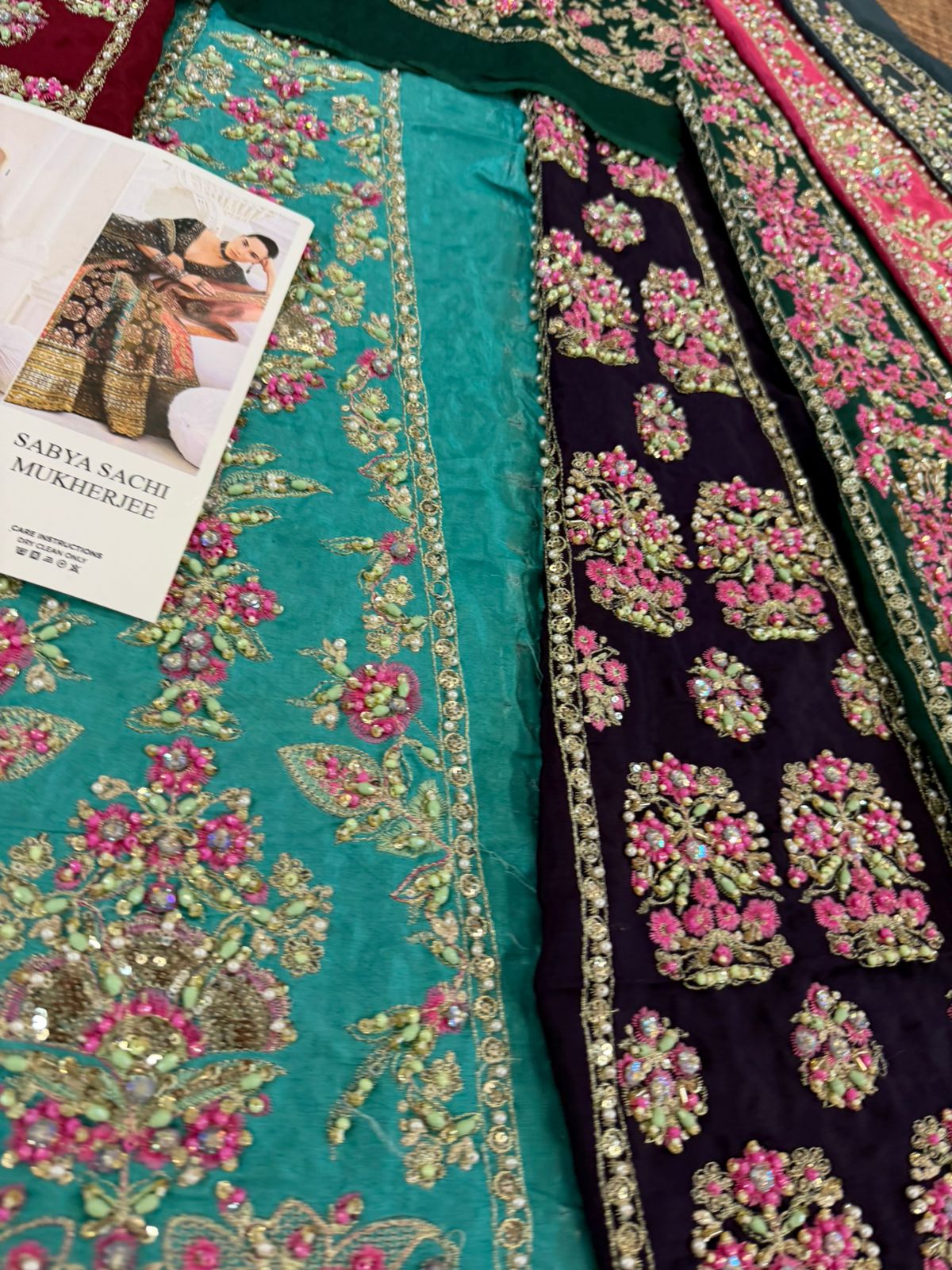 Sabyasachi Maroon Multi-Panel 18 Panelled Wedding Lehenga