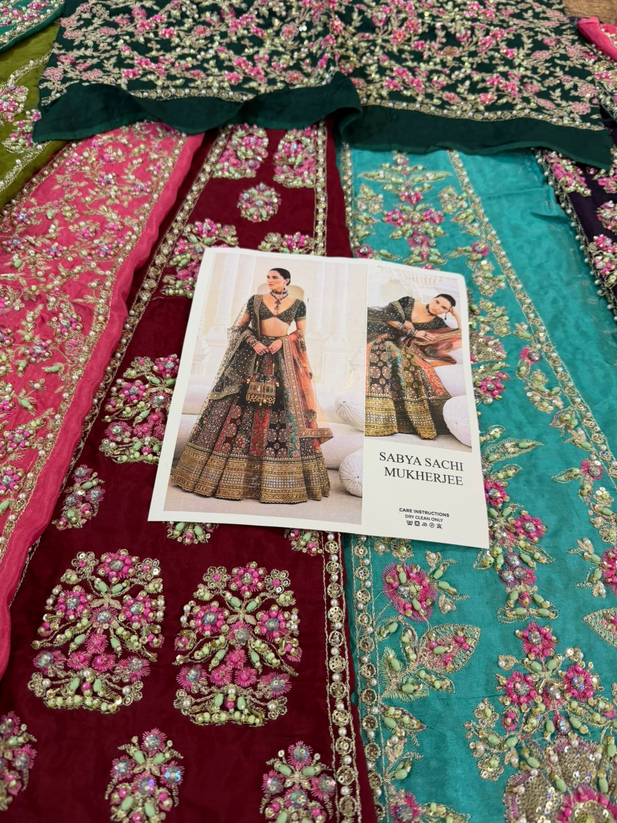 Sabyasachi Maroon Multi-Panel 18 Panelled Wedding Lehenga