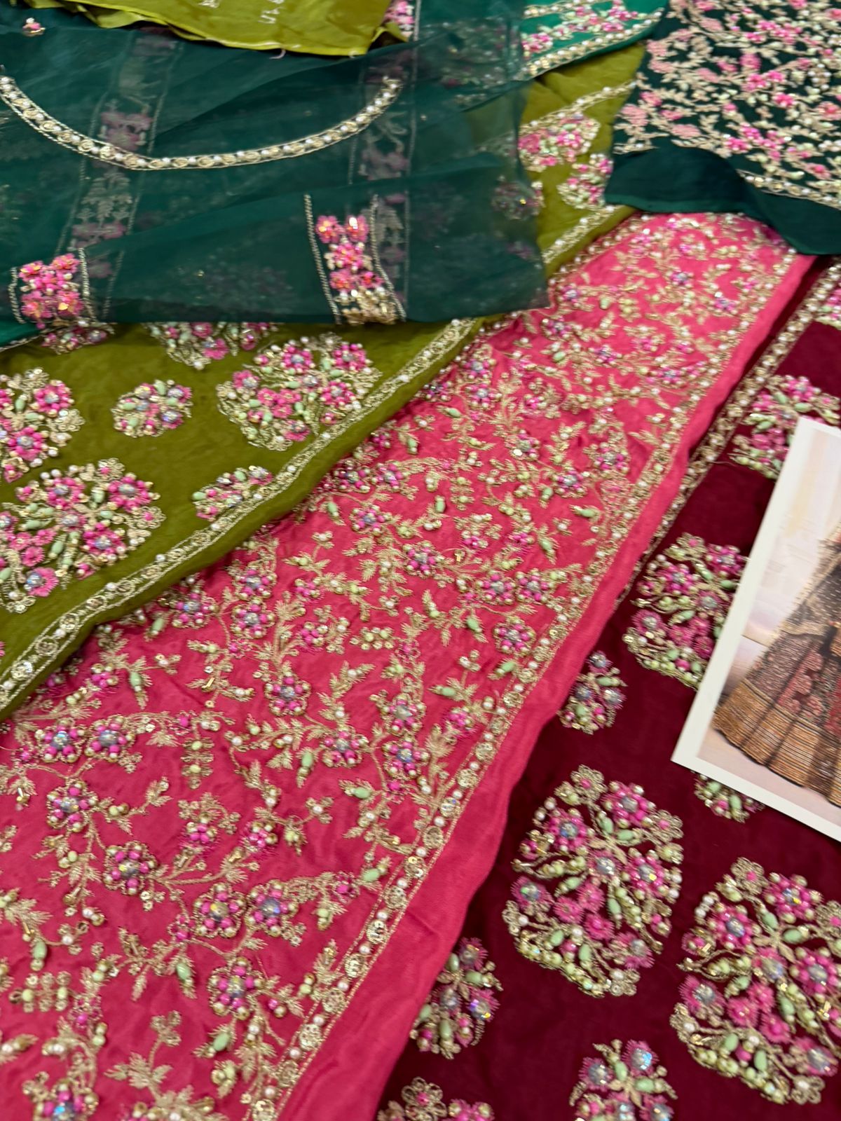 Sabyasachi Maroon Multi-Panel 18 Panelled Wedding Lehenga