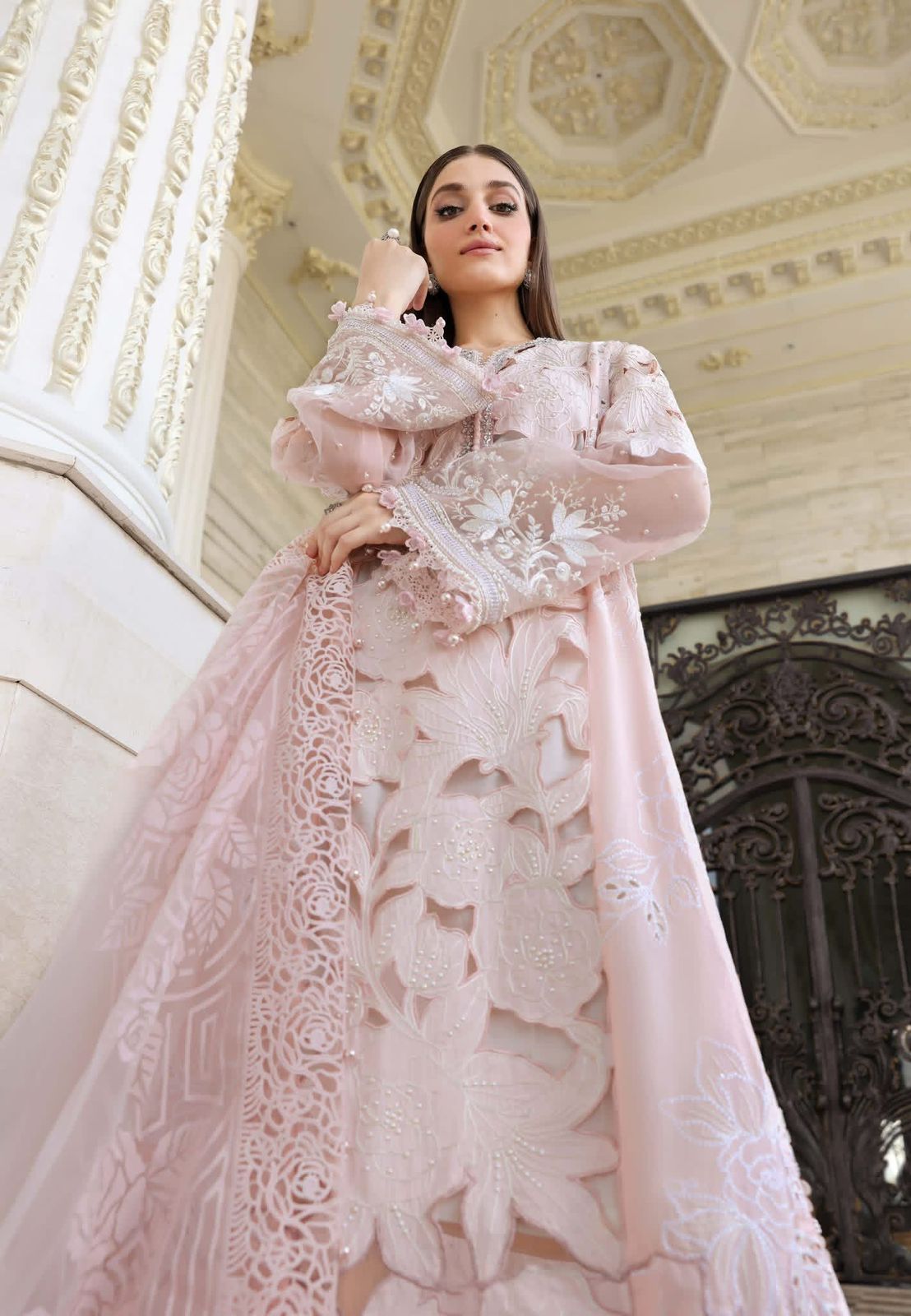 Maria B | Mint Green Embroidered Luxury 4-Piece Lawn Suit