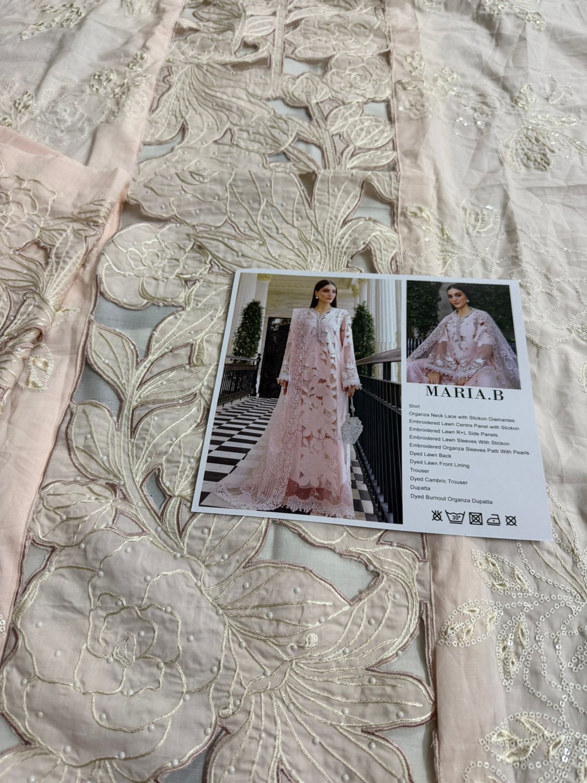 Maria B | Mint Green Embroidered Luxury 4-Piece Lawn Suit