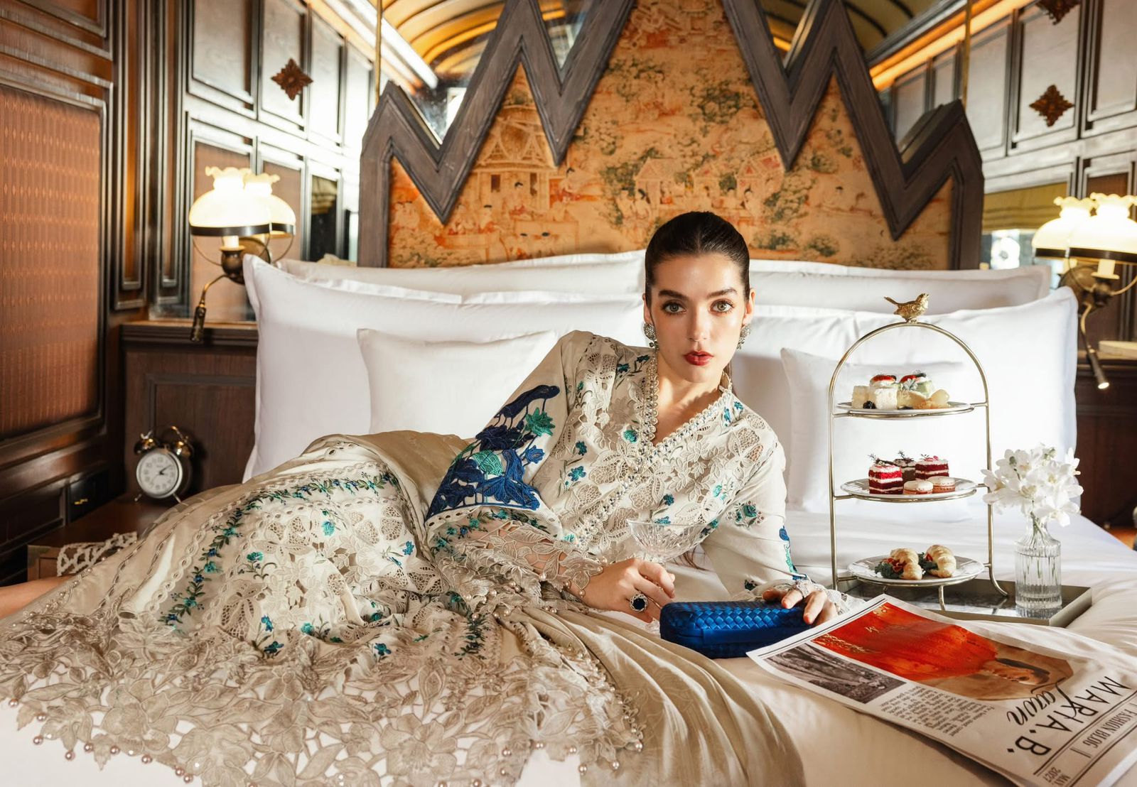 Maria B Unstitched Coffee Skin Luxury Eid Lawn 3pc Suit