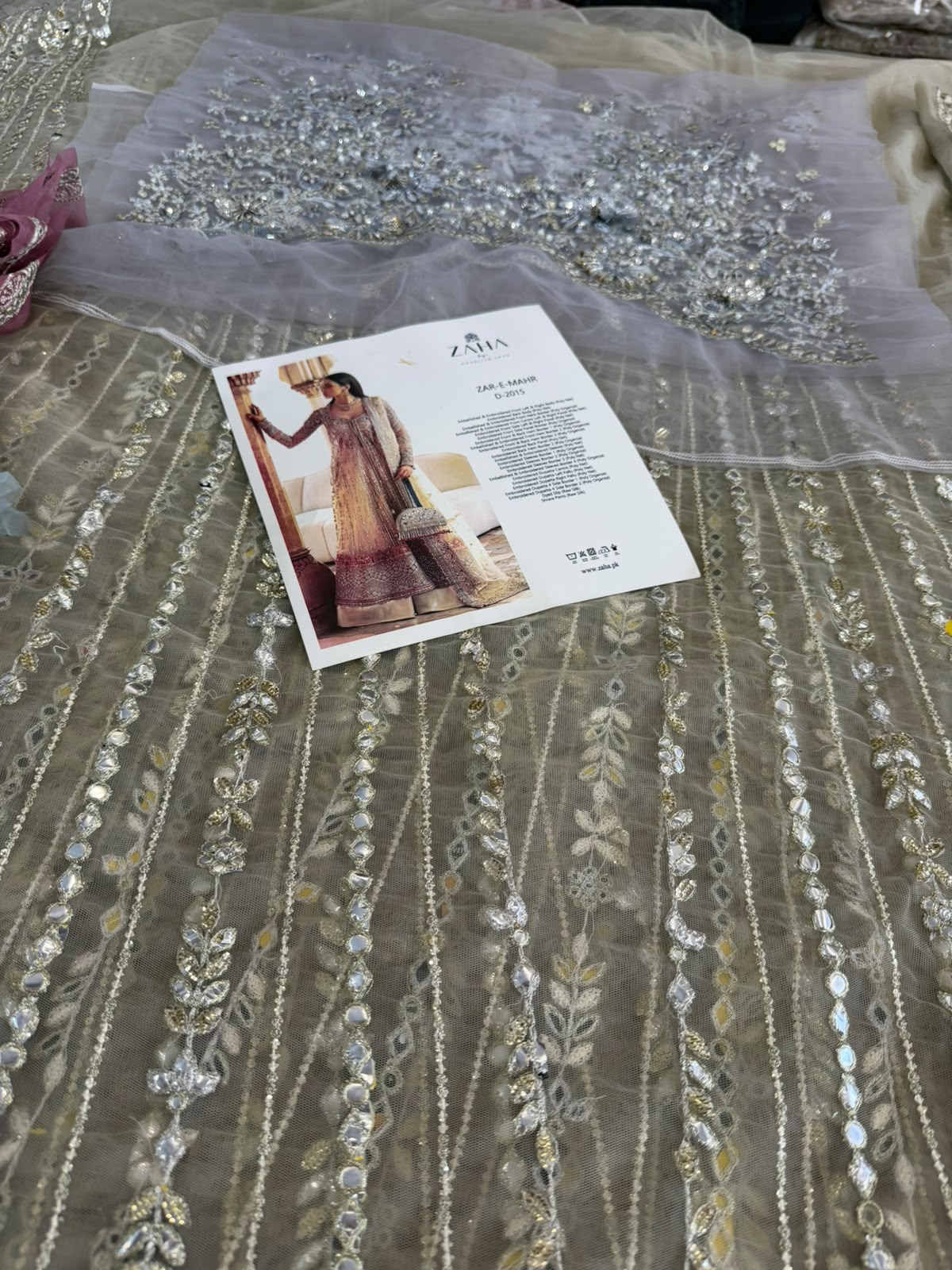 Zaha Gold Net Wedding Sharara Suit | Luxury Festive Wear