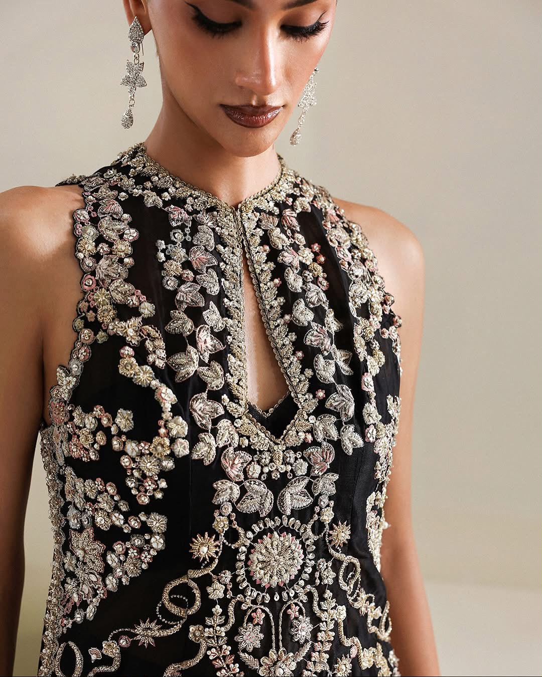 Soraya Black Wedding Edition Maxxi | Luxury Festive Wear