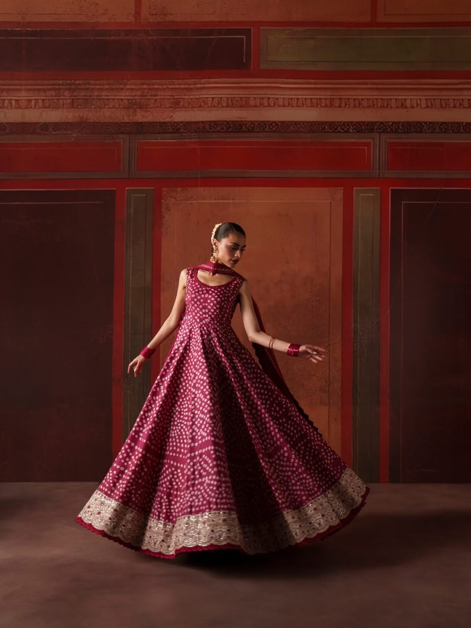 Faiza Saqlain Deep Wine Silk Wedding Pishwas Suit | Formal Pret