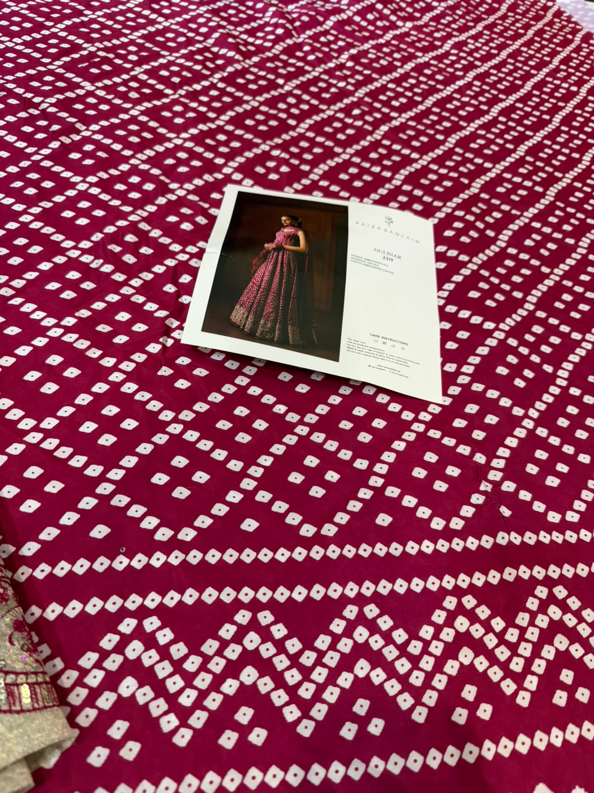 Faiza Saqlain Deep Wine Silk Wedding Pishwas Suit | Formal Pret