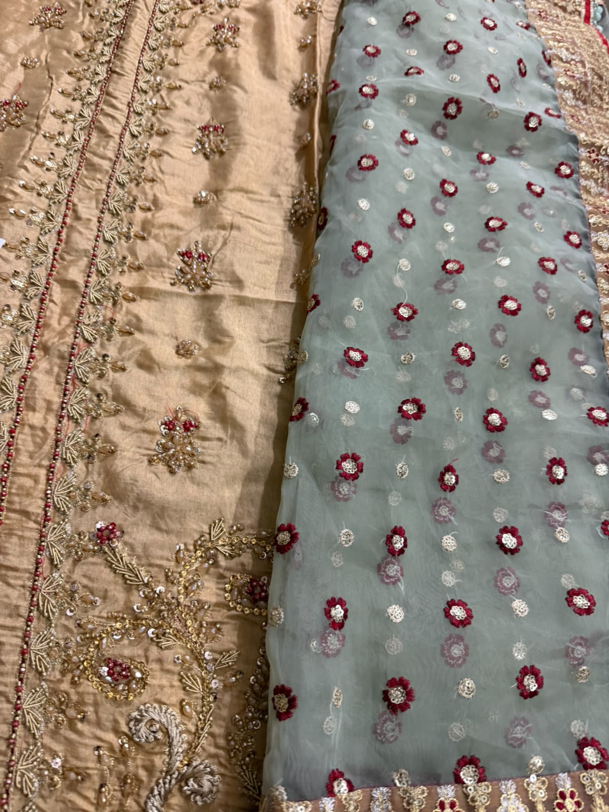 Haris Shakeel Golden Angrakha Suit | Luxury Wedding Edition 3PC