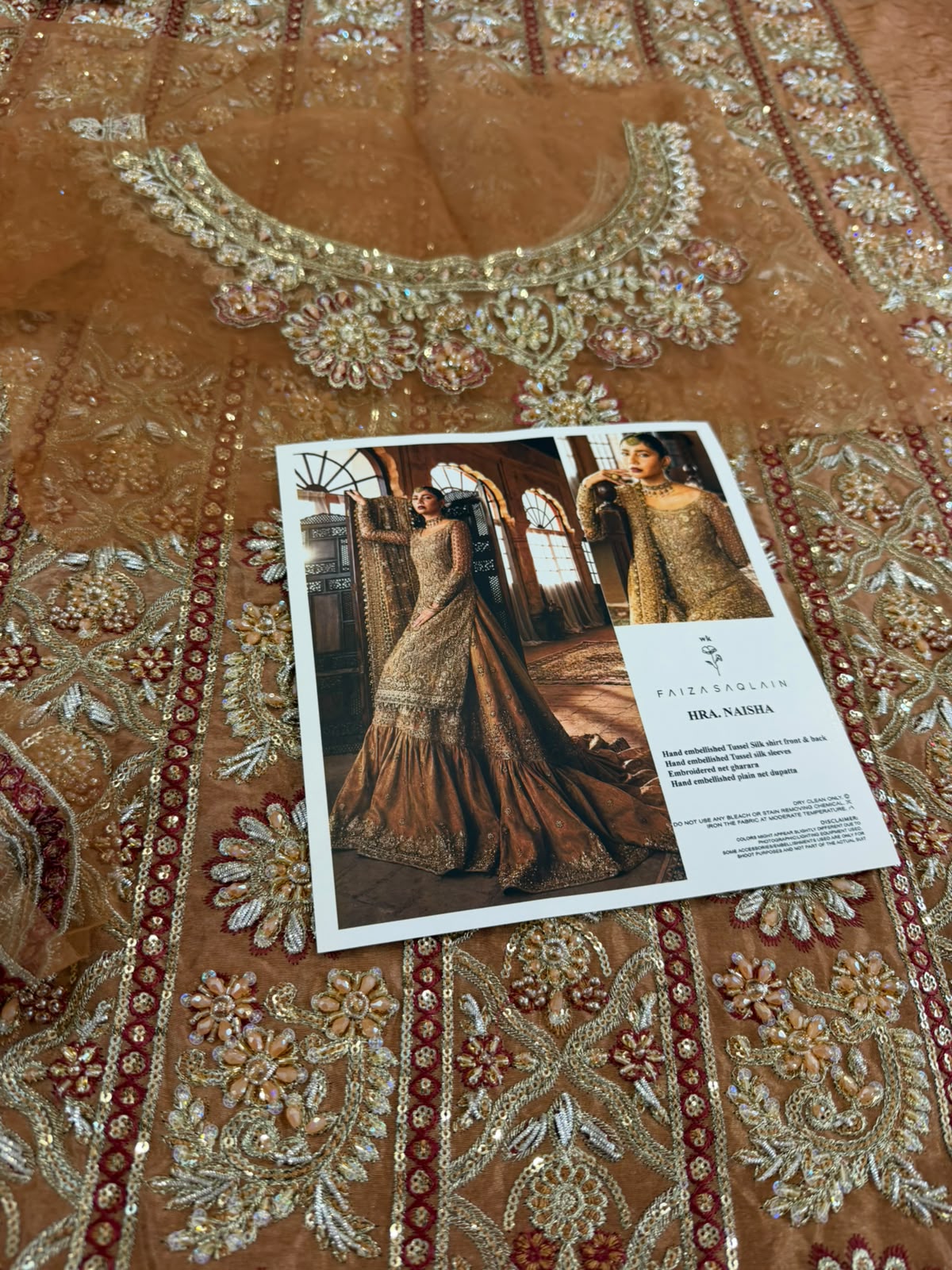 Haris Shakeel Golden Angrakha Suit | Luxury Wedding Edition 3PC
