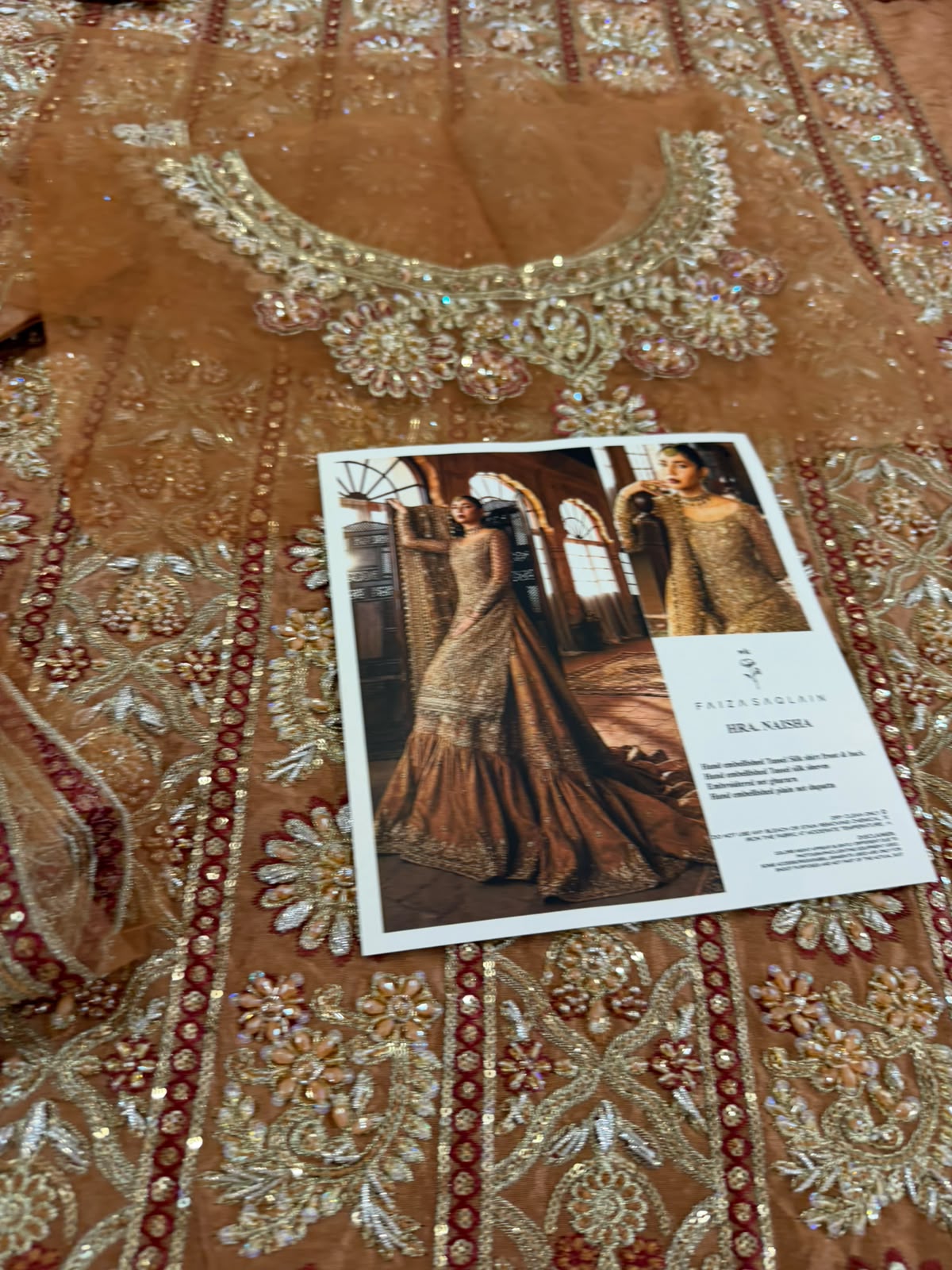 Haris Shakeel Golden Angrakha Suit | Luxury Wedding Edition 3PC