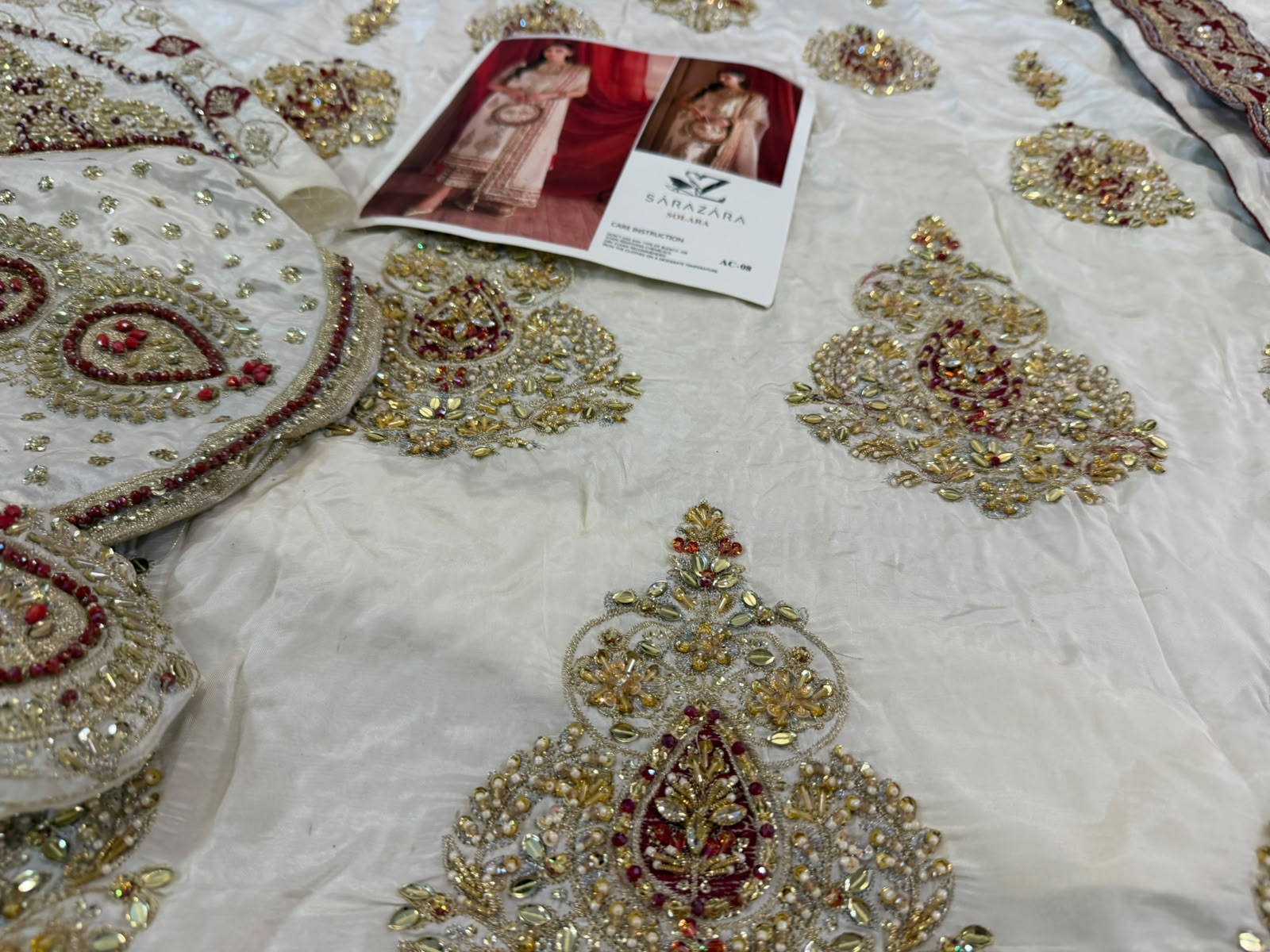 Sara & Zara Solara Off-White Raw Silk Luxury Embroidered Wedding Suit