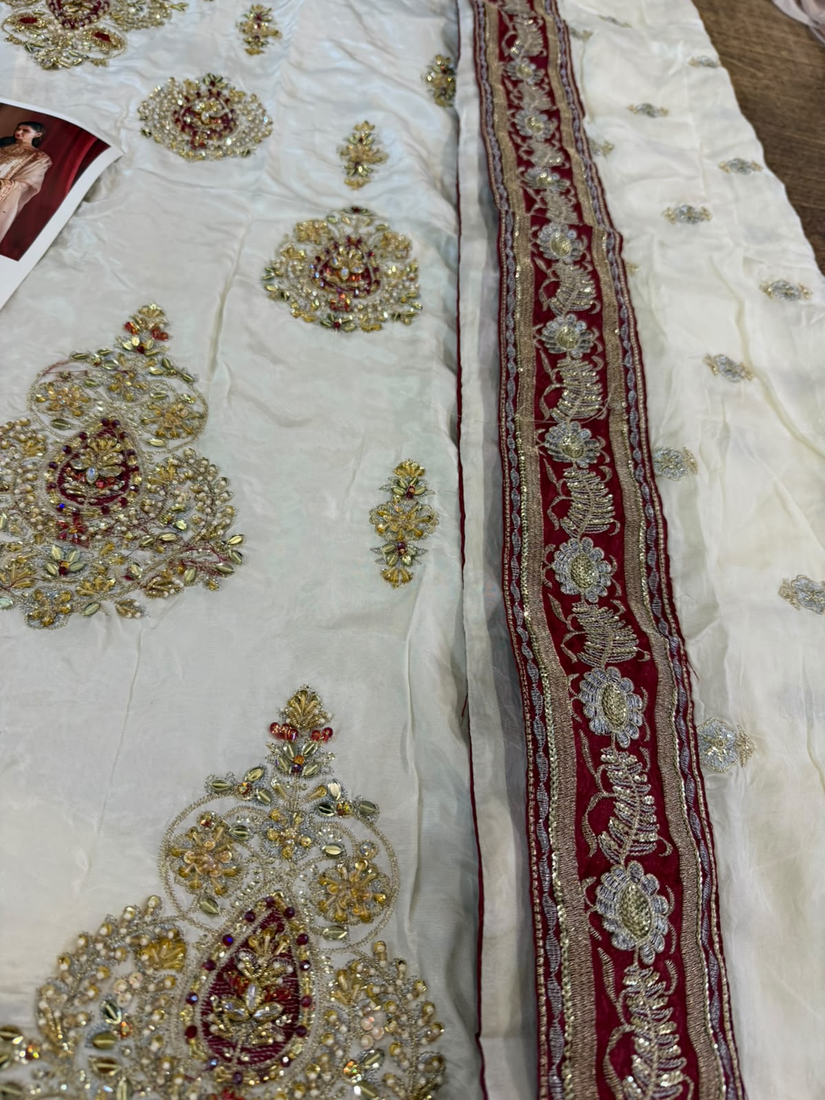 Sara & Zara Solara Off-White Raw Silk Luxury Embroidered Wedding Suit