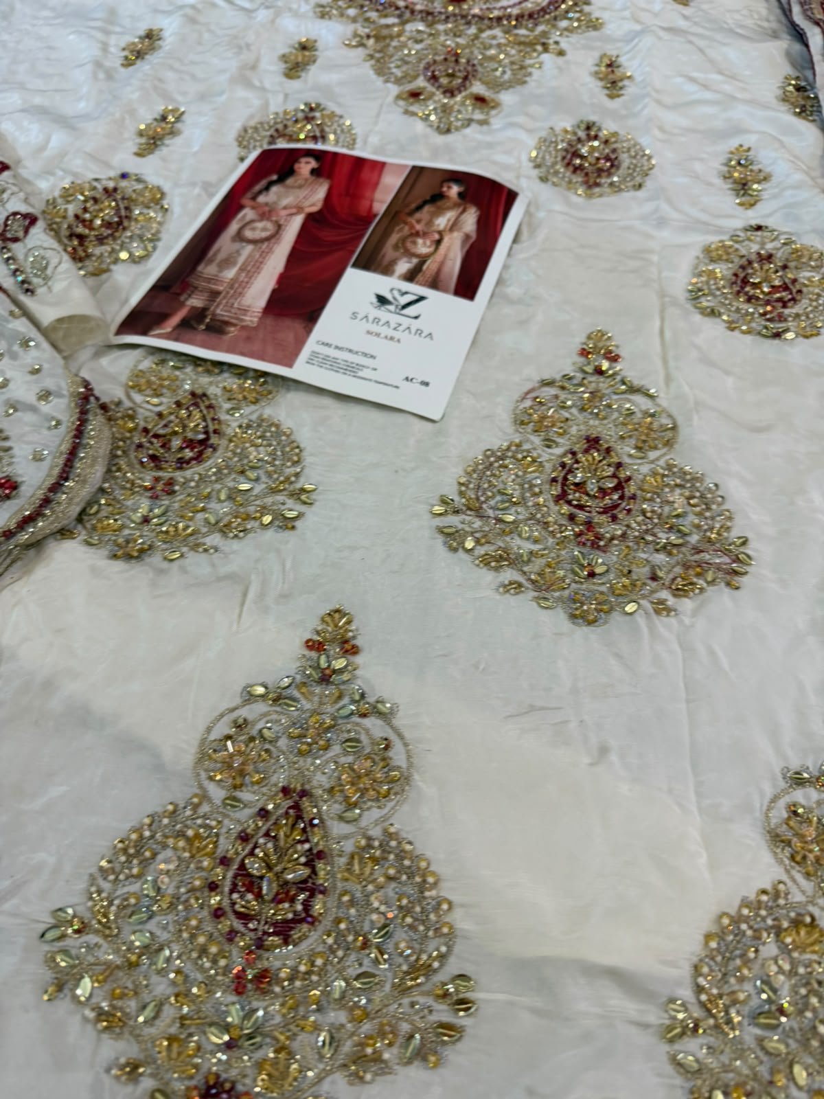 Sara & Zara Solara Off-White Raw Silk Luxury Embroidered Wedding Suit