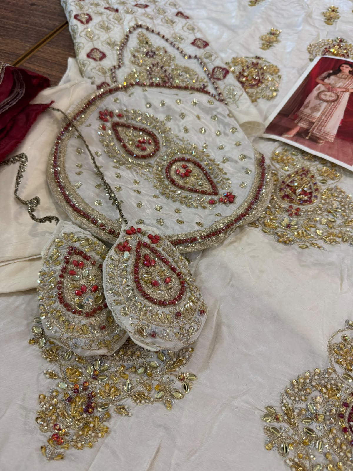 Sara & Zara Solara Off-White Raw Silk Luxury Embroidered Wedding Suit
