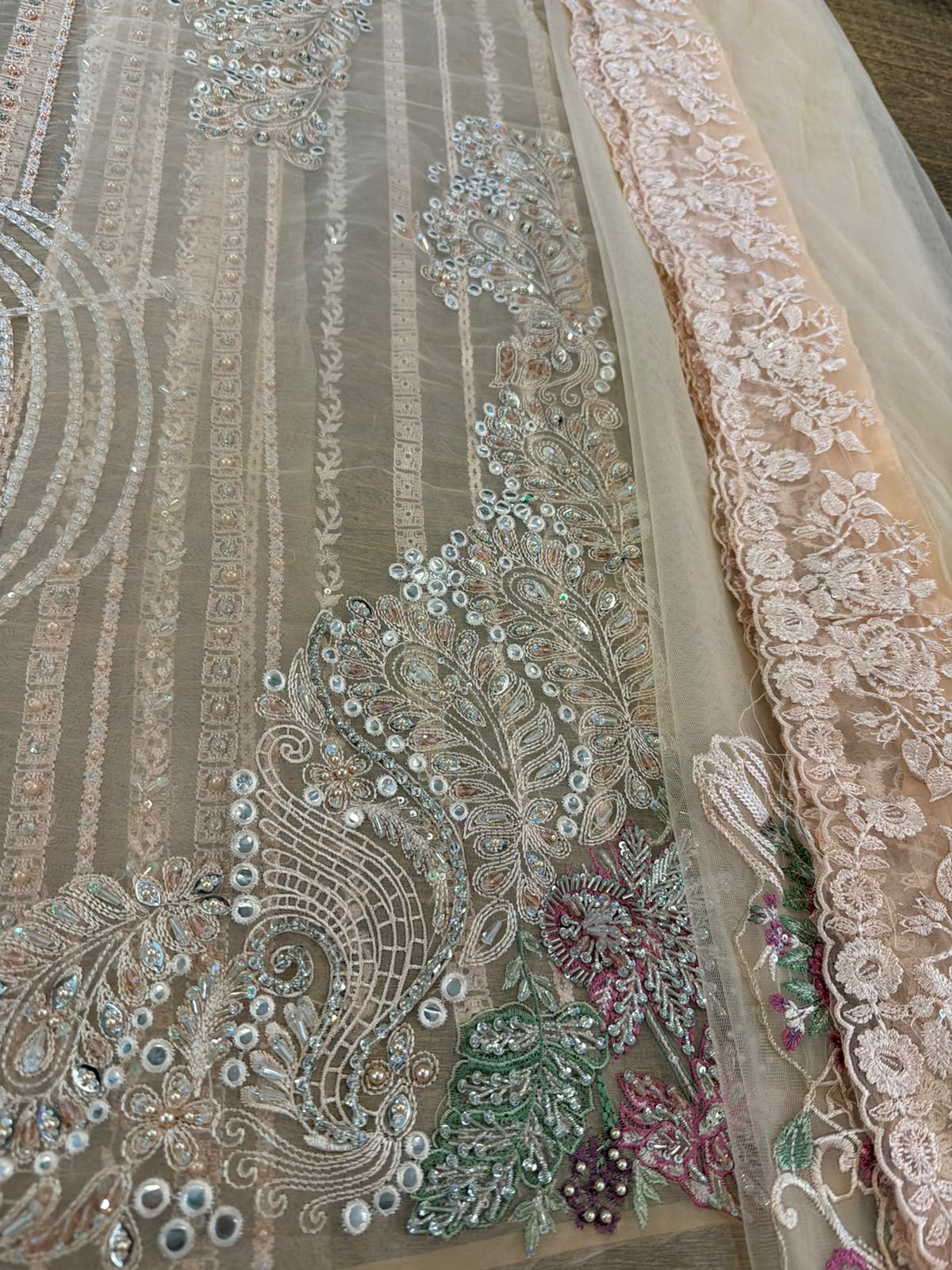Saira Shakira Pastel Pink Luxury Wedding Sharara Suit