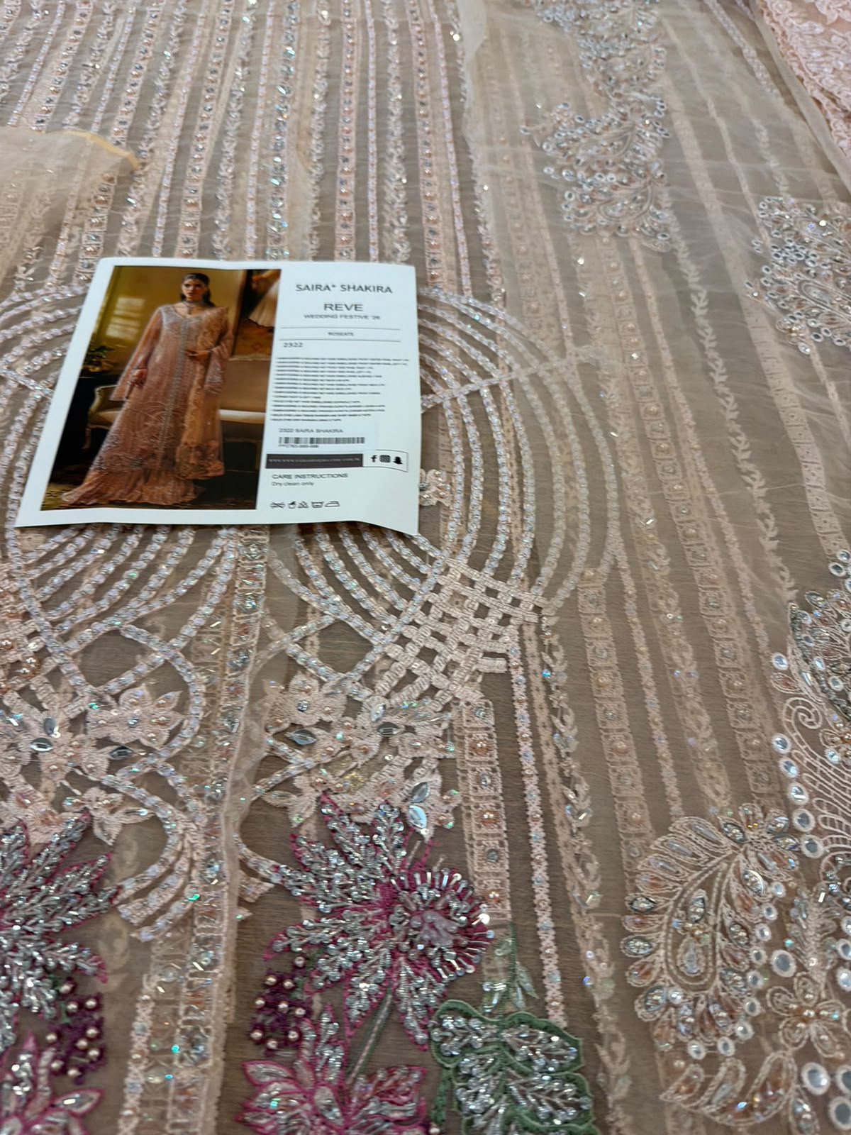 Saira Shakira Pastel Pink Luxury Wedding Sharara Suit