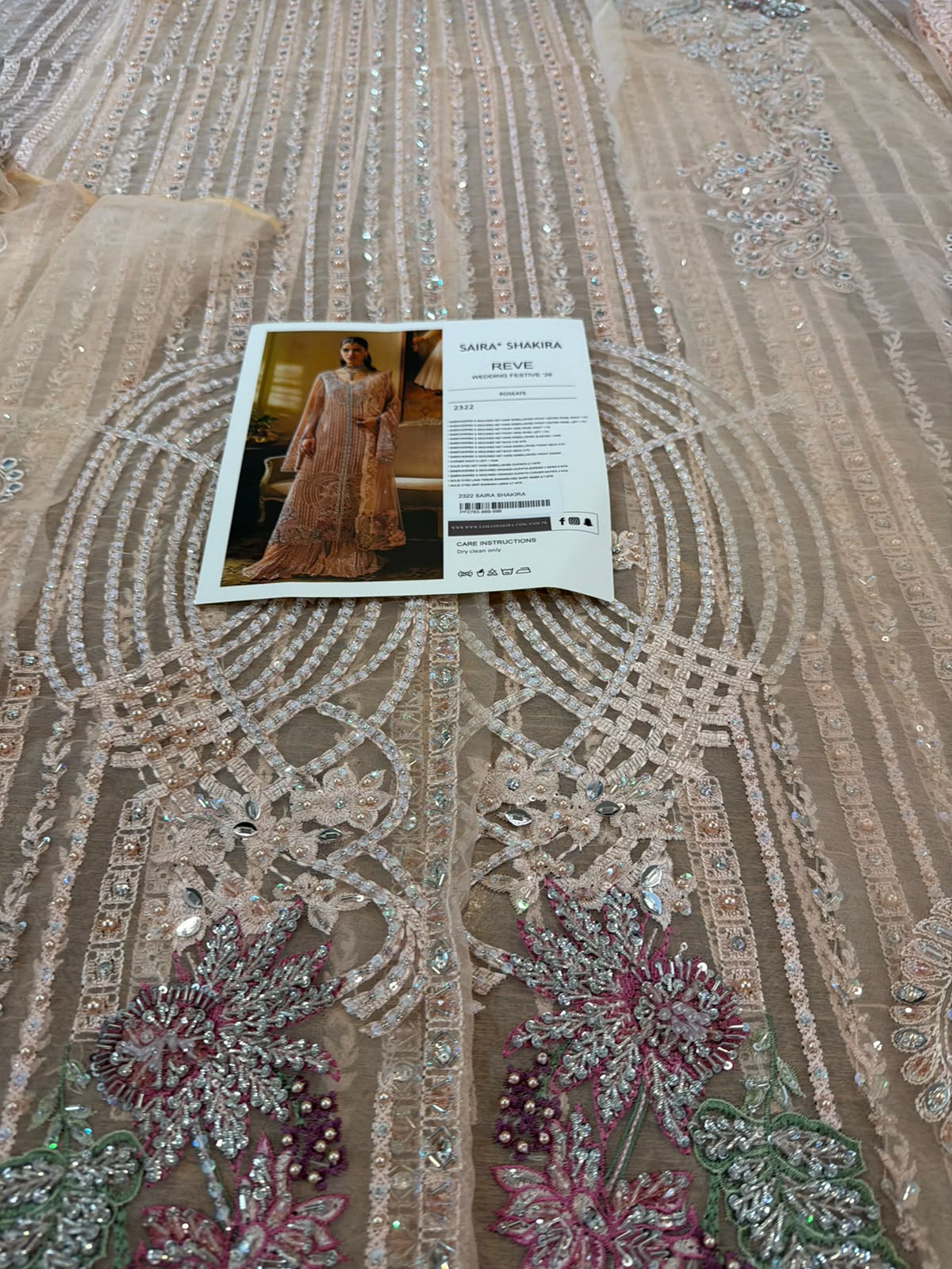 Saira Shakira Pastel Pink Luxury Wedding Sharara Suit