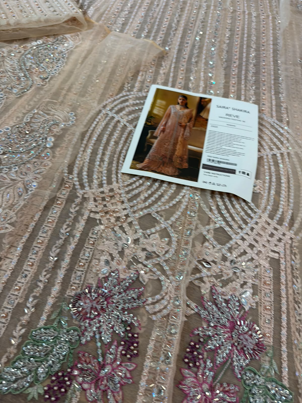Saira Shakira Pastel Pink Luxury Wedding Sharara Suit