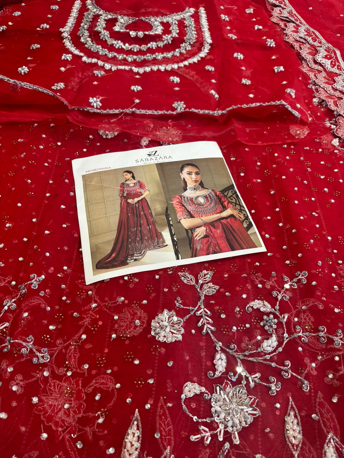 Nayra Maroon Mughal Royal Court Organza Silk Ensemble – Hand Embellished Luxury Formal
