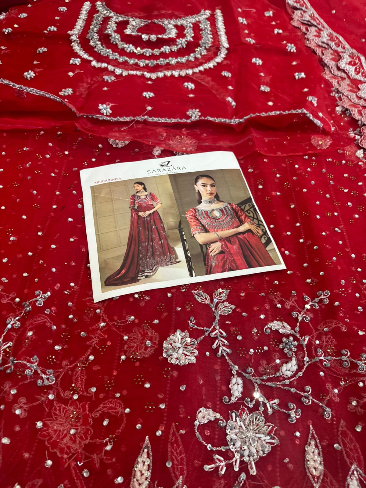 Nayra Maroon Mughal Royal Court Organza Silk Ensemble – Hand Embellished Luxury Formal