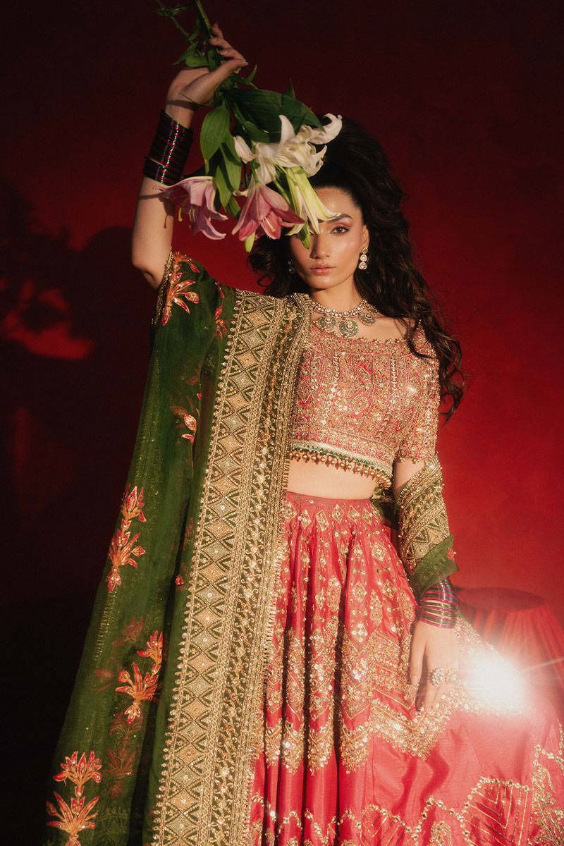 Mohsin Naveed Ranjha Gul Badan – Premium Raw Silk Maxi with Mirror Elegance