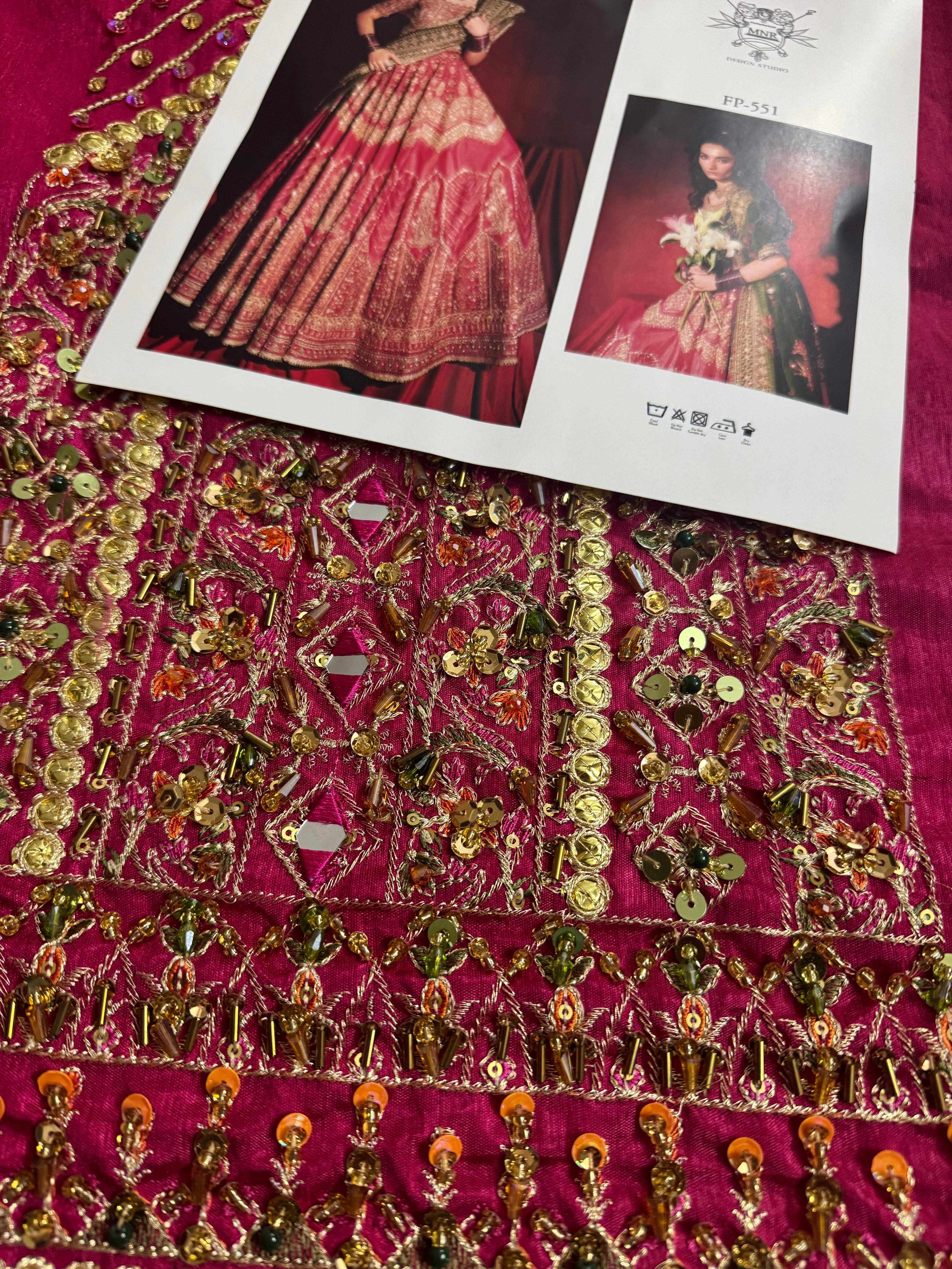 Mohsin Naveed Ranjha Gul Badan – Premium Raw Silk Maxi with Mirror Elegance
