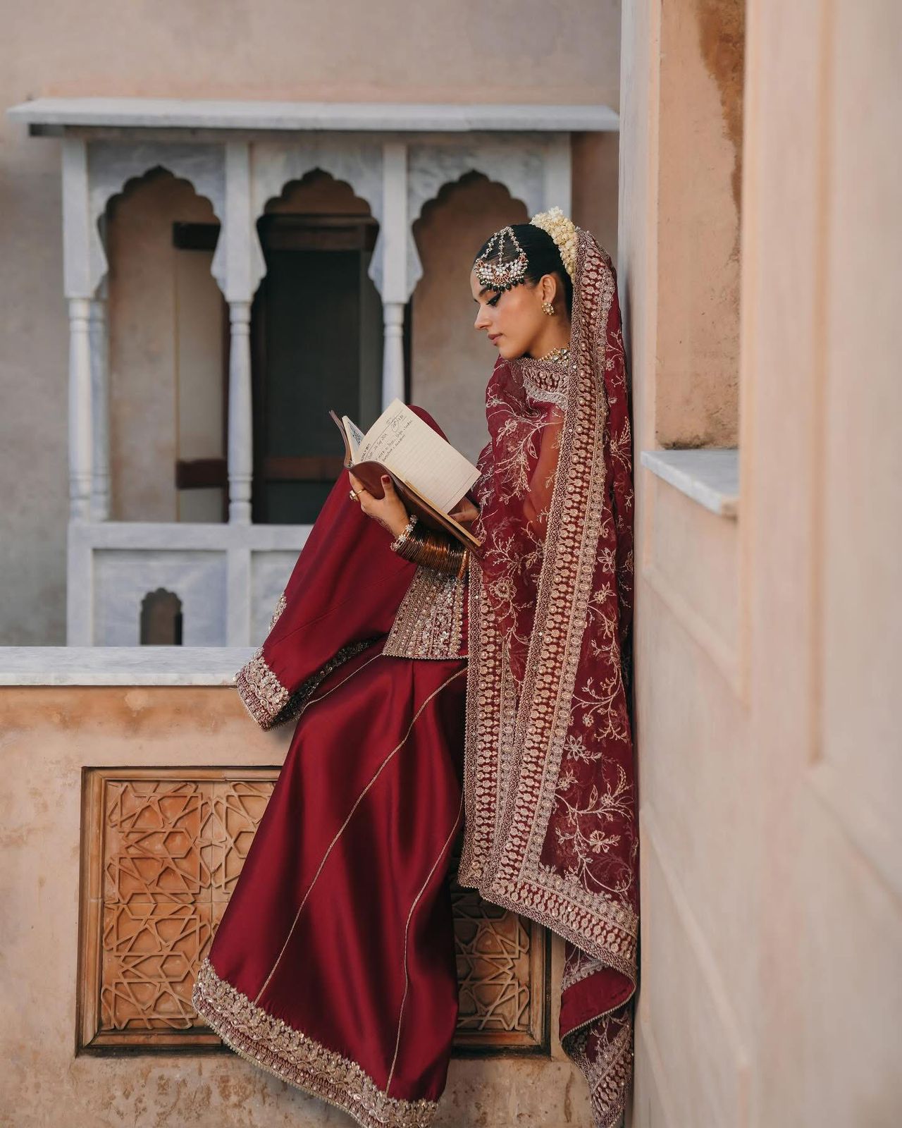 Kanwal Malik Wedding Edition – KM Red Chiffon Bridal Outfit
