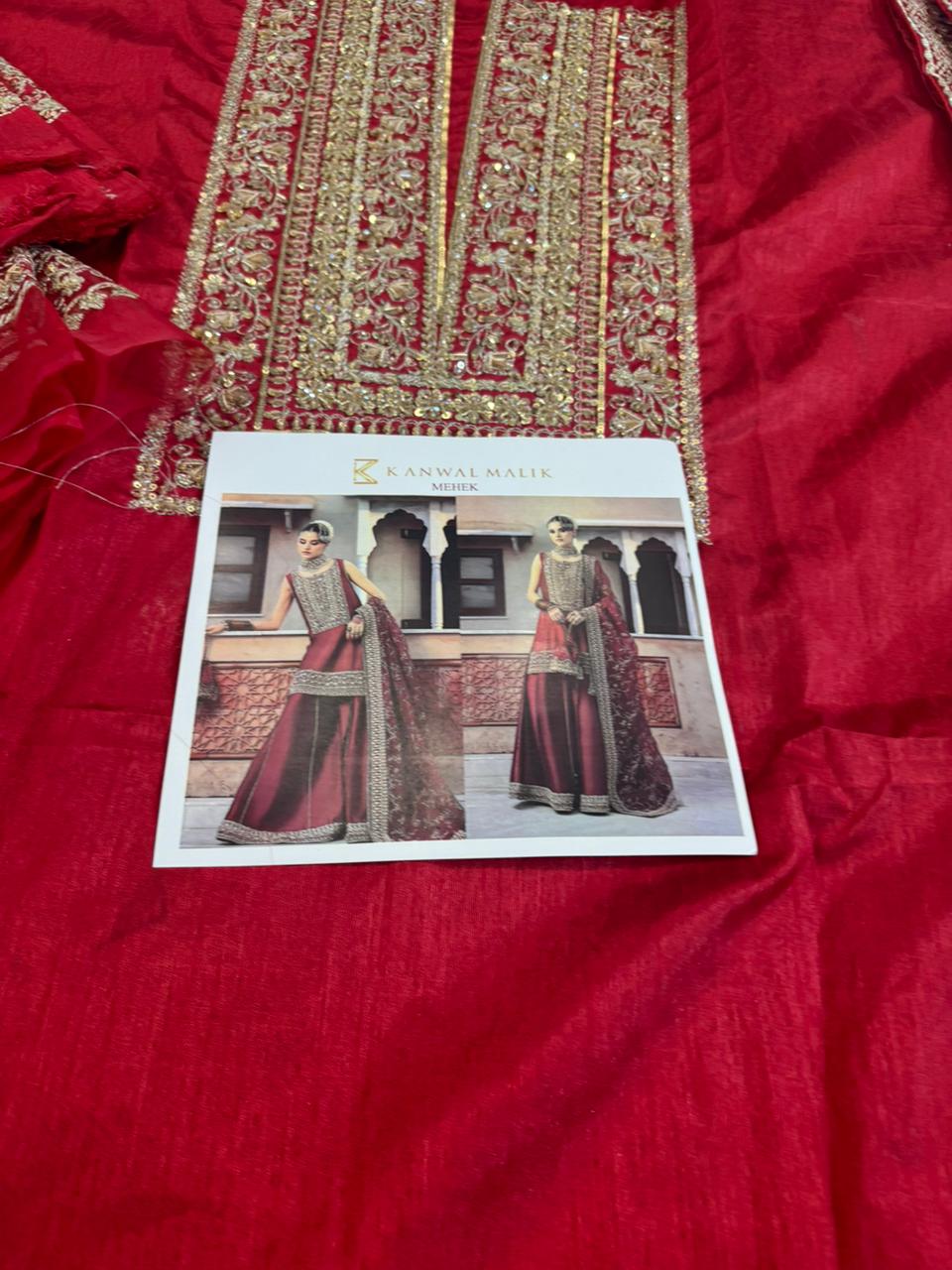 Kanwal Malik Wedding Edition – KM Red Chiffon Bridal Outfit