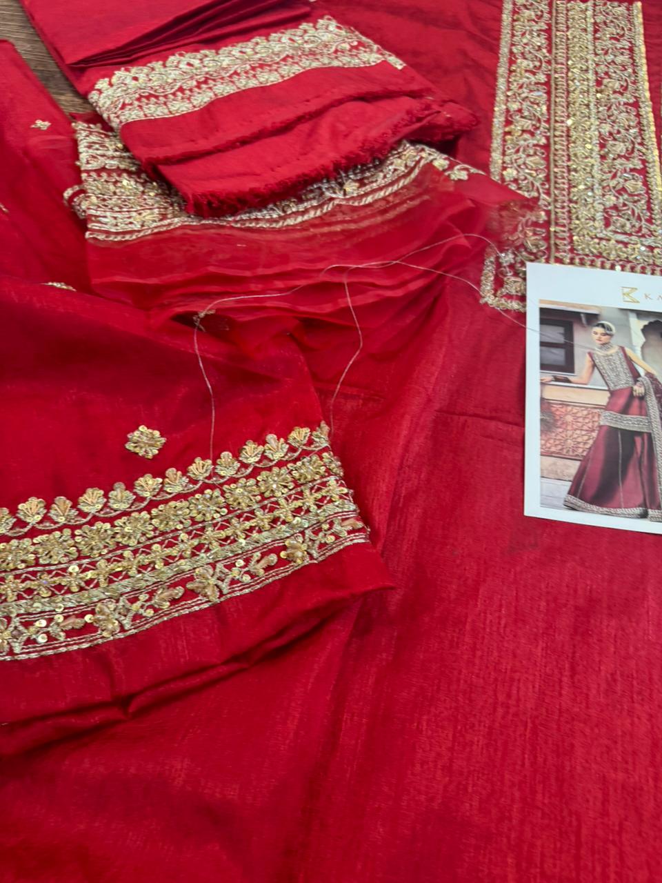 Kanwal Malik Wedding Edition – KM Red Chiffon Bridal Outfit
