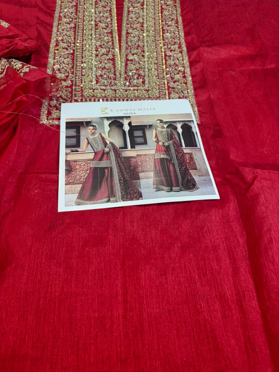 Kanwal Malik Wedding Edition – KM Red Chiffon Bridal Outfit