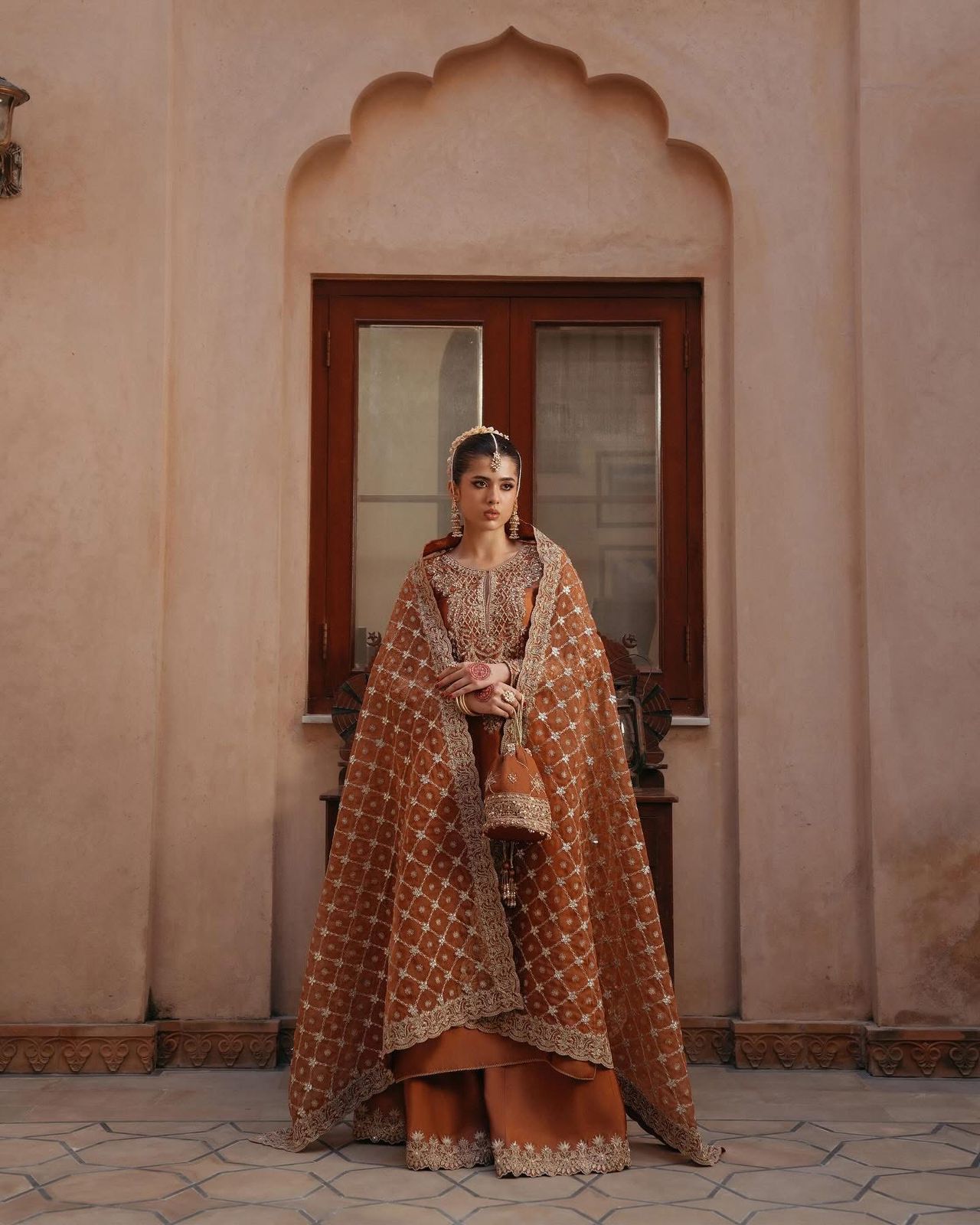 Kanwal Malik Wedding Edition – KM Rust Bridal Outfit