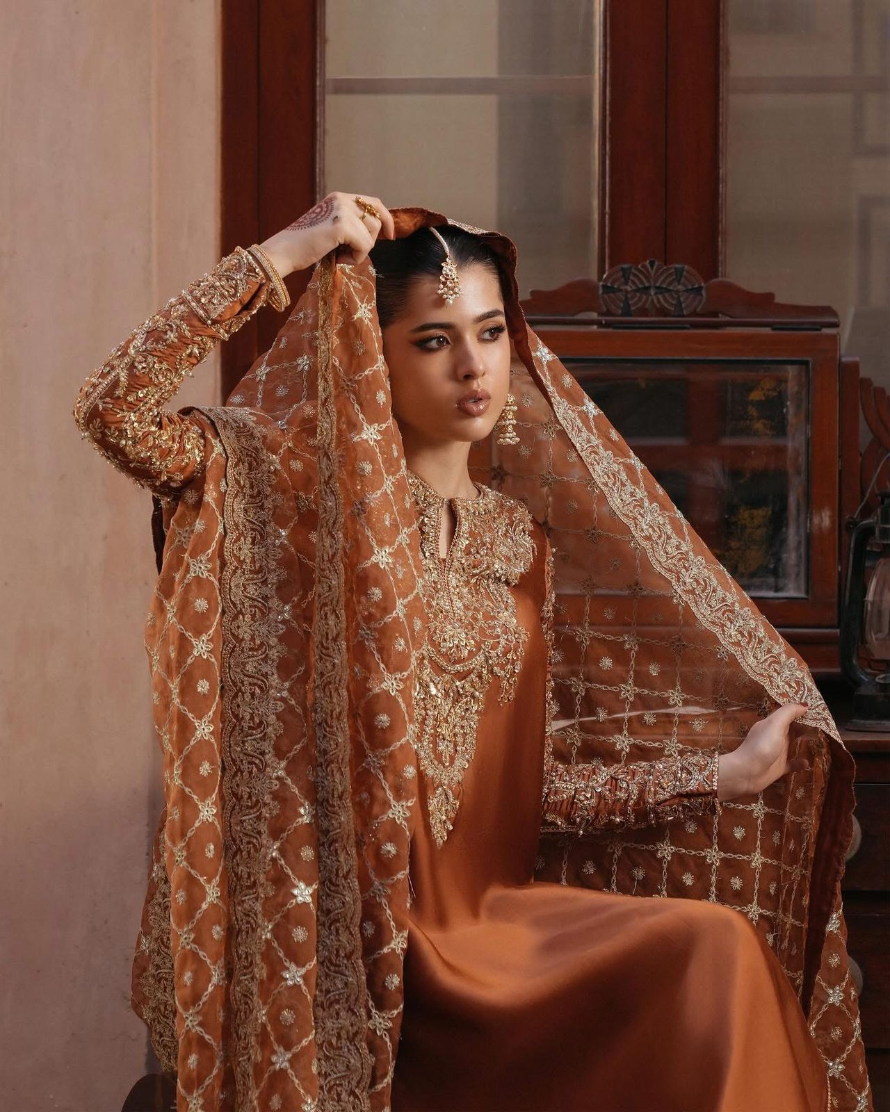 Kanwal Malik Wedding Edition – KM Rust Bridal Outfit