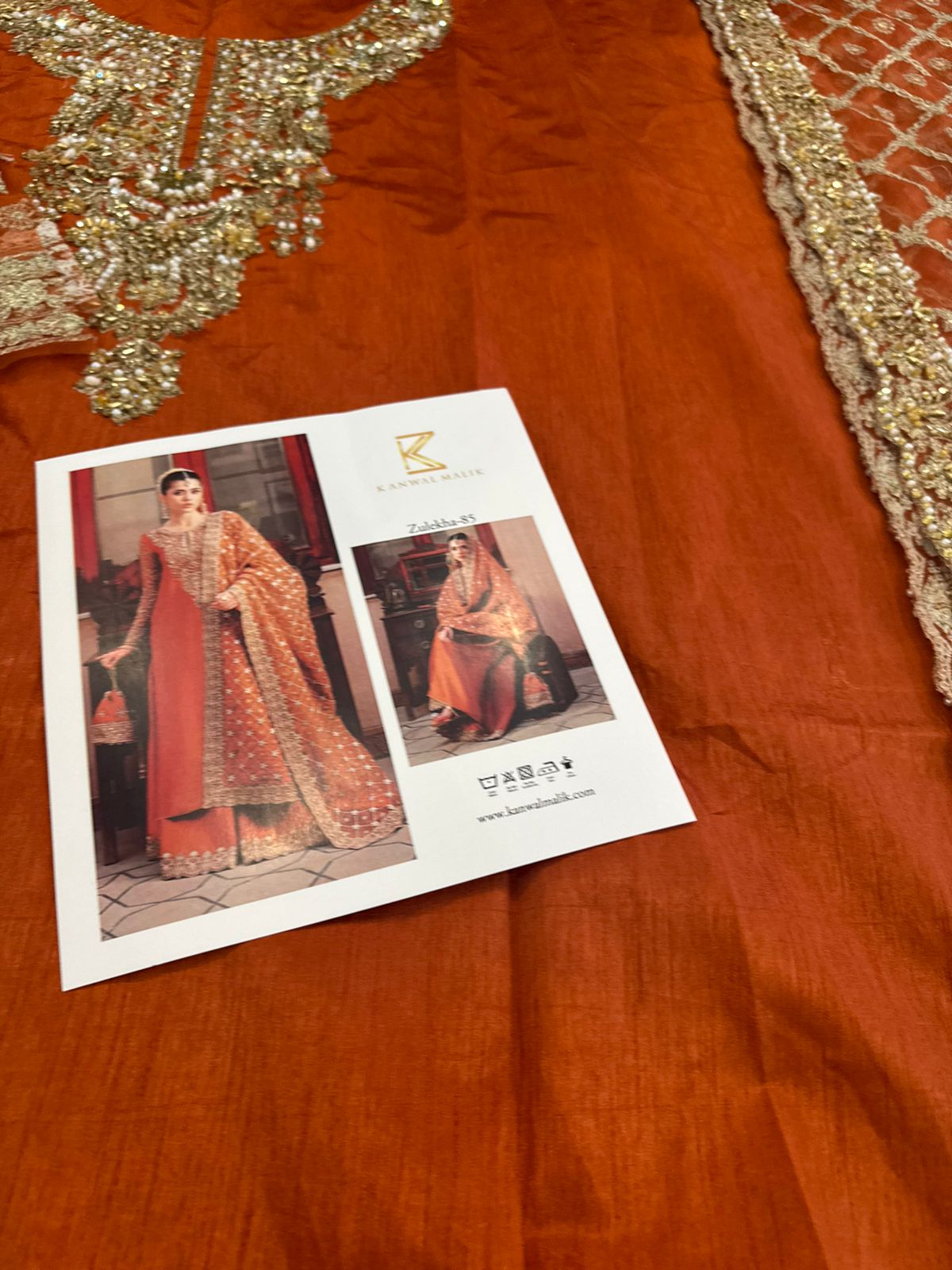 Kanwal Malik Wedding Edition – KM Rust Bridal Outfit