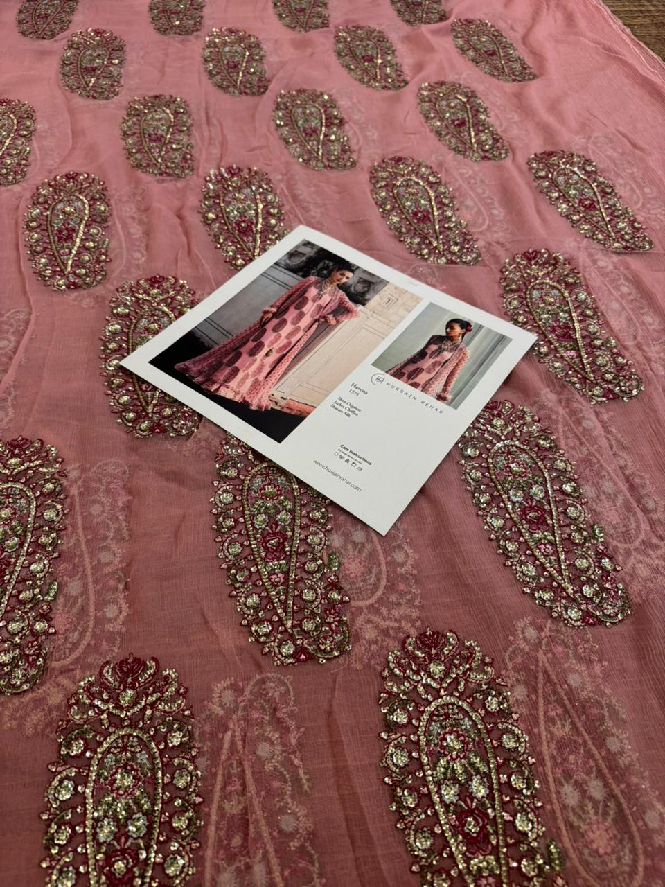 Hussain Rehar Festive Pret ’25 – Havena Powder Pink Sharara Set