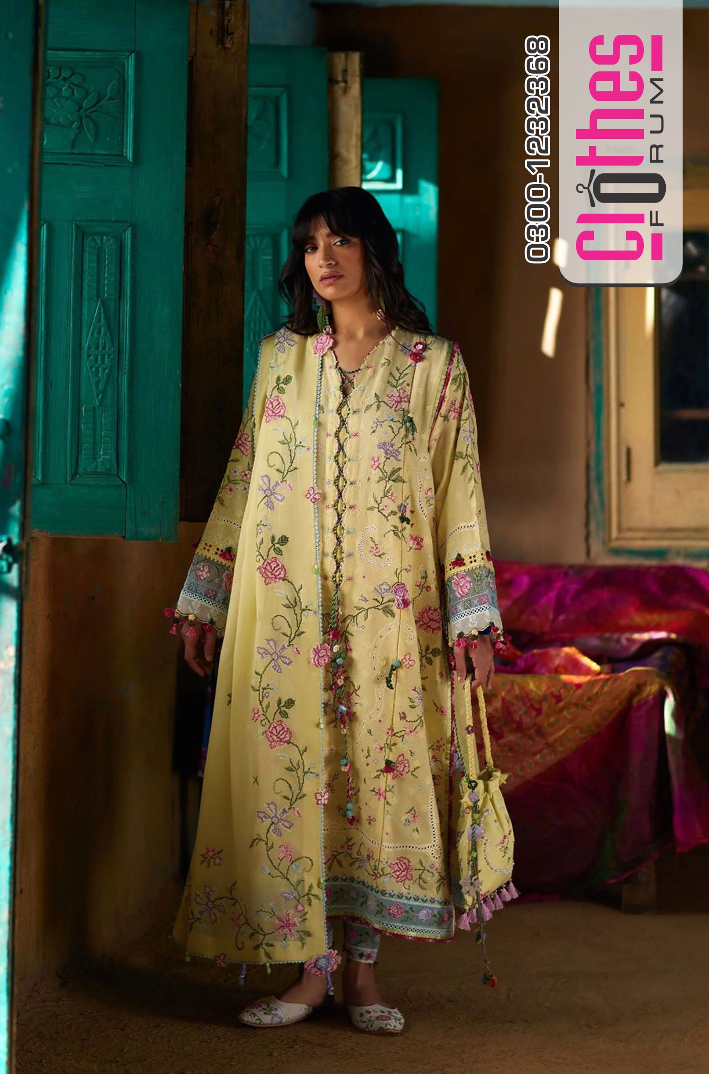 Zaha | Floral Rhythm Embroidered Jacquard Lawn