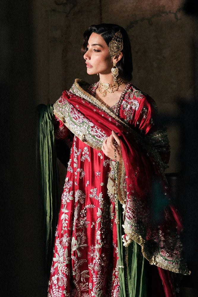 Suffuse Afsanae Maroon Silk Suit | Luxury Embroidered Wedding Wear
