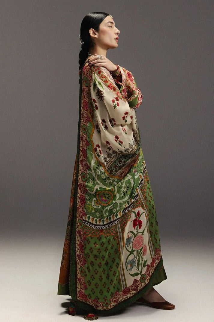 Zara Shahjahan | Zarfashan Rust Mughal Anarkali
