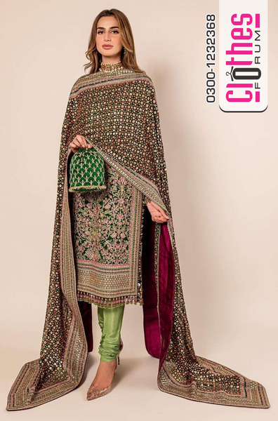 Hussain Rehar | Green | Wedding Edition – clothesforum